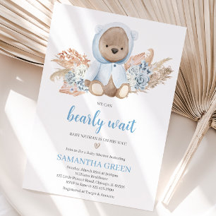 We Can Bearly Wait Baby Shower Invitation