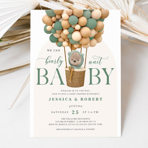 We Can Bearly Wait Baby Shower Invitation