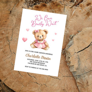 We Can Bearly Wait Baby Shower Invitation
