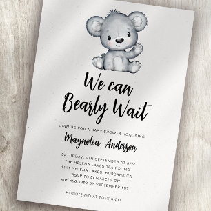 We Can Bearly Wait Baby Shower Invitation