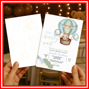 We Can Bearly Wait Baby Shower Invitation