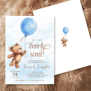 We Can Bearly Wait Baby Shower Invitation