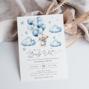 We Can Bearly Wait Baby Shower Invitation