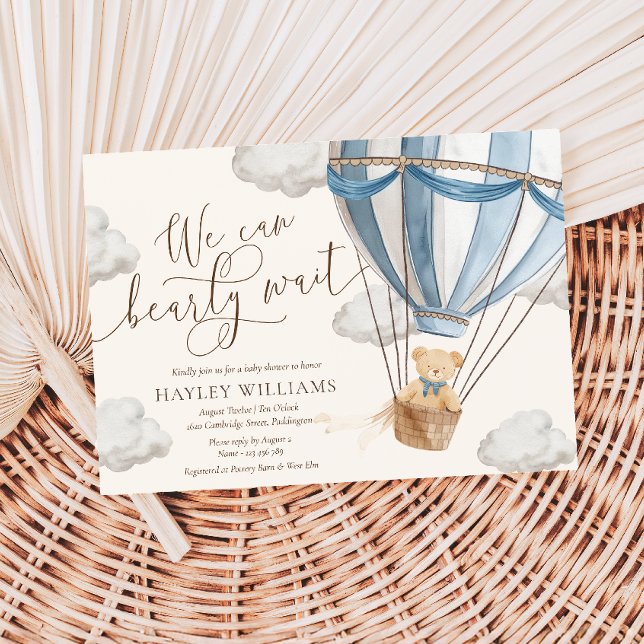 We Can Bearly Wait Baby Shower Invitation (Creator Uploaded)