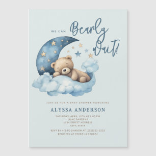 We Can Bearly Wait Baby Shower Magnetic Invitation
