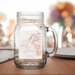 We Can Bearly Wait! Baby Shower Mason Jar<br><div class="desc">We Can Bearly Wait! :) This little bear is waiting for the big baby party, sitting in a hot air balloon built out of brown and cream balloons. Whimsical watercolors and modern typography complement the design. Personalise this cute Bear Baby Shower item with your baby shower details easily and quickly,...</div>