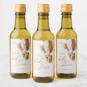We Can Bearly Wait! Baby Shower Mini Wine Label