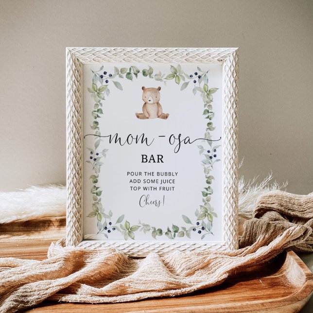 We can bearly wait baby shower Mum-osa bar sign (Creator Uploaded)