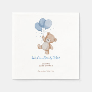 We Can Bearly Wait Baby Shower Napkin