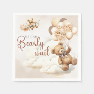 We Can Bearly Wait Baby Shower Napkin