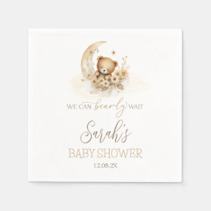 We can bearly wait Baby Shower Napkin