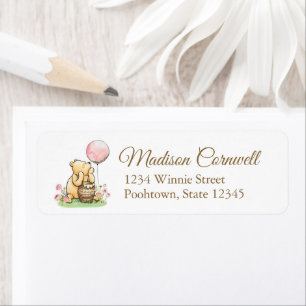We Can Bearly Wait Baby Shower Neutral Return Address Label