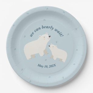 We can bearly wait baby shower Paper Plate