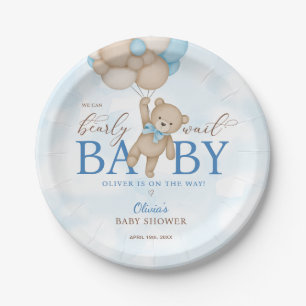 We Can Bearly Wait Baby Shower Paper Plate
