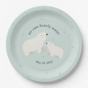 We can bearly wait baby shower Paper Plate