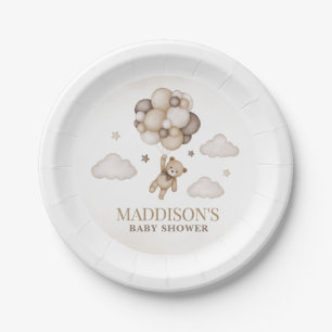 We Can Bearly Wait Baby Shower Paper Plate