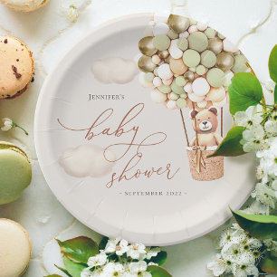 We Can Bearly Wait! Baby Shower Paper Plates