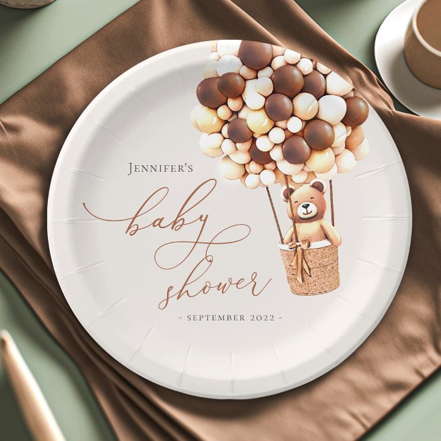 We Can Bearly Wait! Baby Shower Paper Plates (Creator Uploaded)