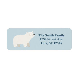 We Can Bearly Wait Baby Shower   Polar Bear Return Address Label