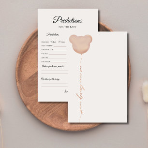 we can bearly wait baby shower Prediction Game