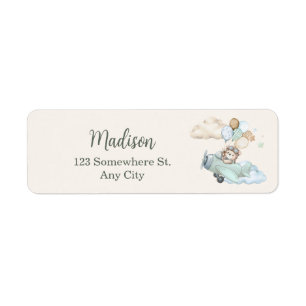 We Can Bearly Wait Baby Shower Return Address Label
