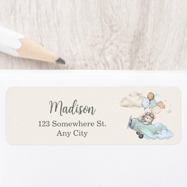 We Can Bearly Wait Baby Shower Return Address Label (We Can Bearly Wait Baby Shower Return Address Label)