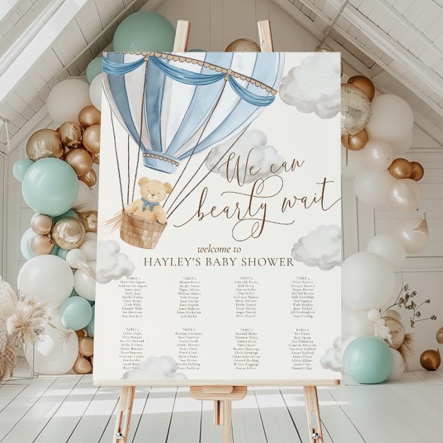 We Can Bearly Wait Baby Shower Seating Chart (Creator Uploaded)