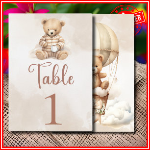 We Can Bearly Wait Baby Shower TABLE NUMBERS