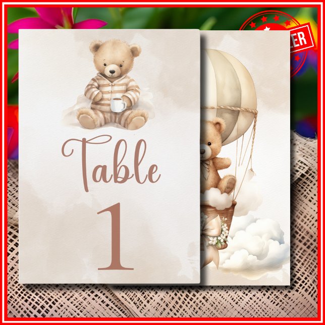 We Can Bearly Wait Baby Shower TABLE NUMBERS (Creator Uploaded)