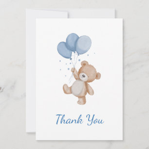 We Can Bearly Wait Baby Shower Thank You Card