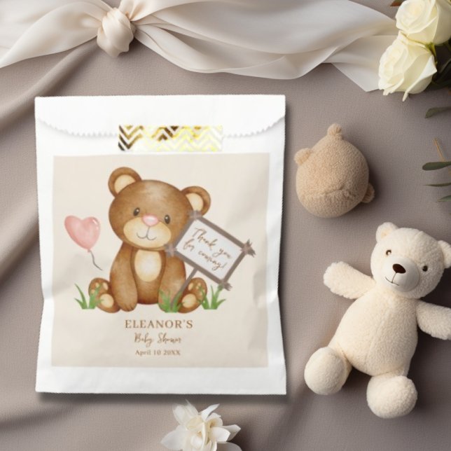 We Can Bearly Wait Baby Shower Thank You Favour Bag (Creator Uploaded)