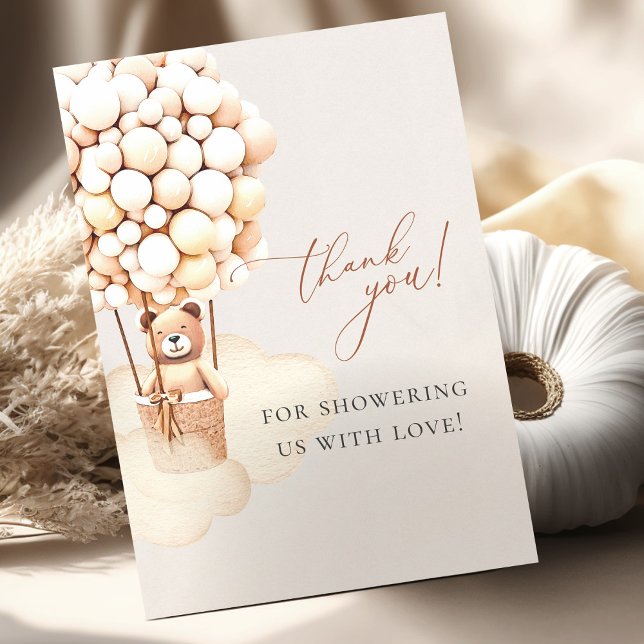 We Can Bearly Wait! Baby Shower Thank You Postcard (Creator Uploaded)