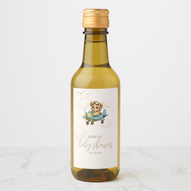 We Can Bearly Wait! Baby Shower Water Bottle Label (Front)