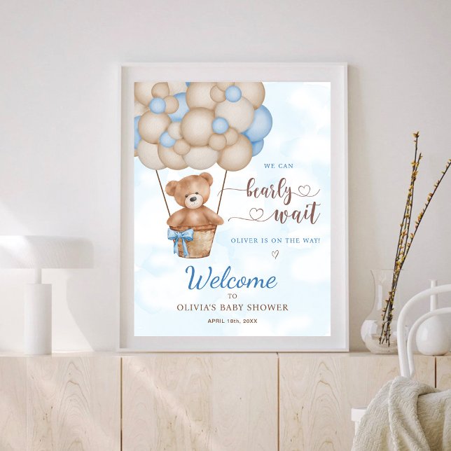 We Can Bearly Wait Baby Shower Welcome Sign (Creator Uploaded)