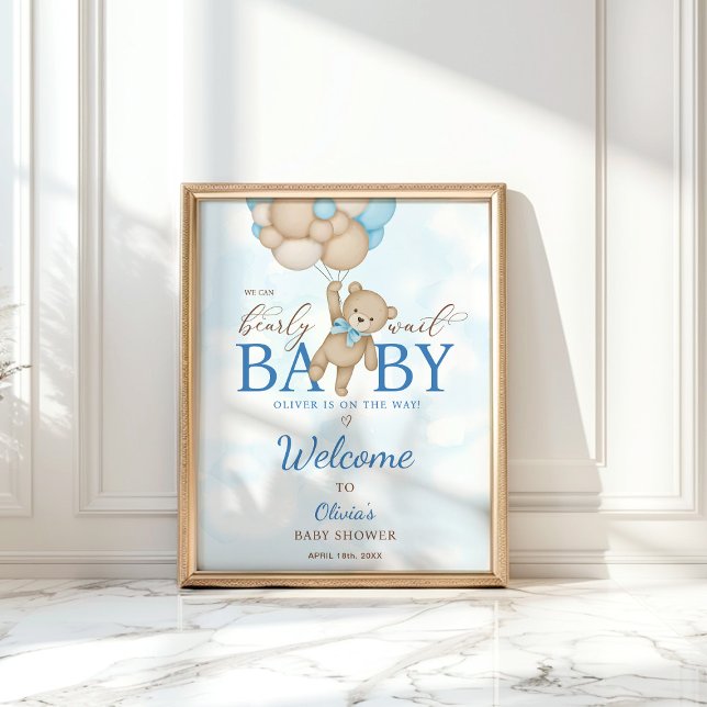 We Can Bearly Wait Baby Shower Welcome Sign (Creator Uploaded)
