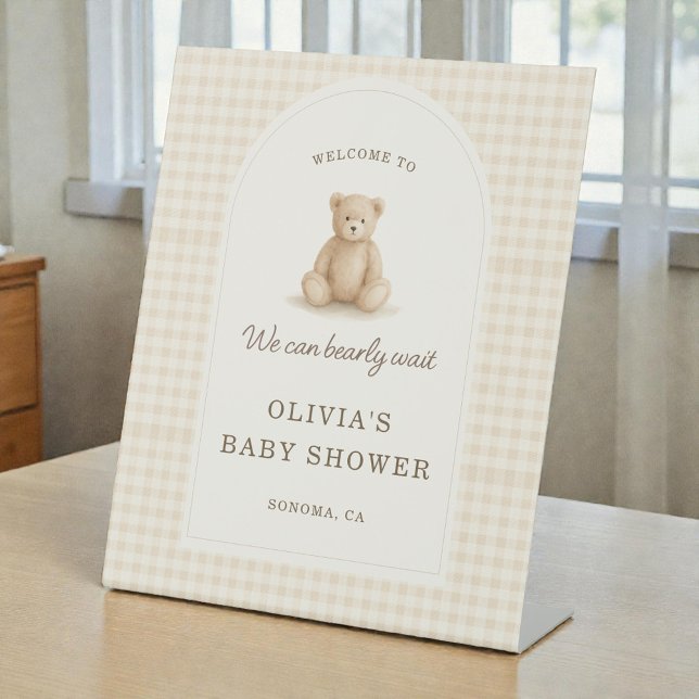 We Can Bearly Wait Baby Shower Welcome Sign (Creator Uploaded)