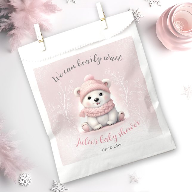 We Can Bearly Wait Bear Baby Shower Favour Bag (We Can Bearly Wait Bear Baby Shower Favor Bag)