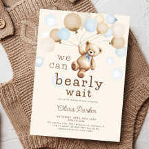 We Can Bearly Wait Bear Theme Boy Baby Shower