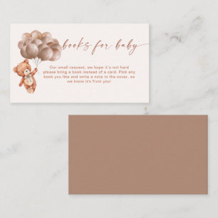 We Can Bearly Wait Boho Balloons Books For Baby Enclosure Card