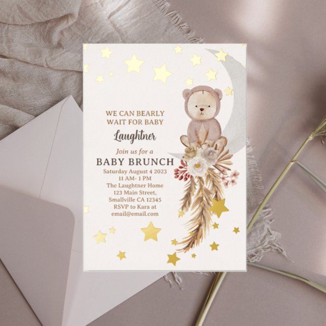 We Can Bearly Wait Boho Bear Moon Baby Brunch (Creator Uploaded)