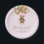 We Can Bearly Wait Boho Teddy Bear Baby Shower Paper Plate<br><div class="desc">This is a We Can Bearly Wait Boho Teddy Bear Baby Shower Paper Plates!</div>