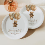 We Can Bearly Wait Boho Teddy Bear Baby Shower Paper Plate<br><div class="desc">This is a We Can Bearly Wait Boho Teddy Bear Baby Shower Paper Plates!</div>