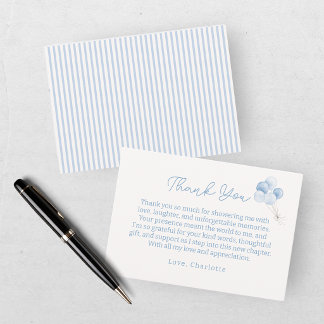 We Can Bearly Wait Boy Baby Shower Diaper Raffle Thank You Card