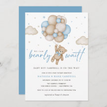 We Can Bearly Wait Boy Baby Shower