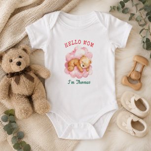 We Can Bearly Wait Boy Cute Bear Baby Shower Bodysuit