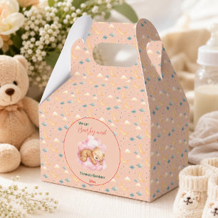 We Can Bearly Wait Boy Cute Bear Baby Shower  Favour Box