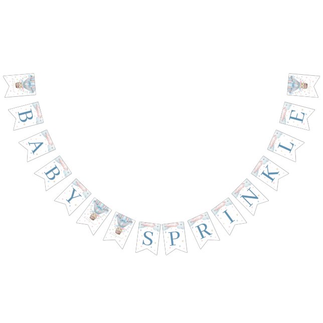 We Can Bearly Wait Boy Girl Twins Baby Sprinkle Bunting (All)