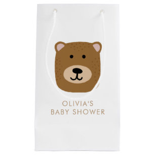 We Can Bearly Wait Boys Baby Shower Small Gift Bag