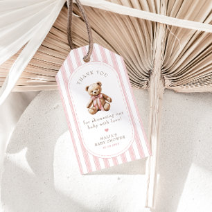 We Can Bearly Wait Elegant Baby Shower Favour Tags
