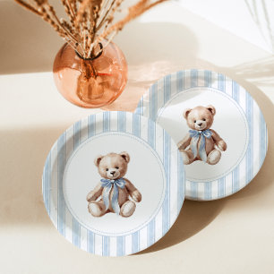 We Can Bearly Wait Elegant Baby Shower Paper Plate